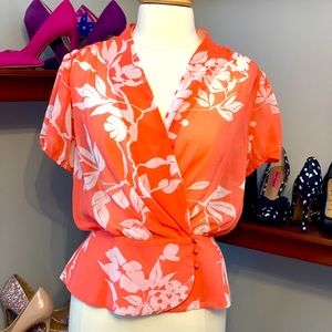 Eva Mendes Large Pink Sheer Top